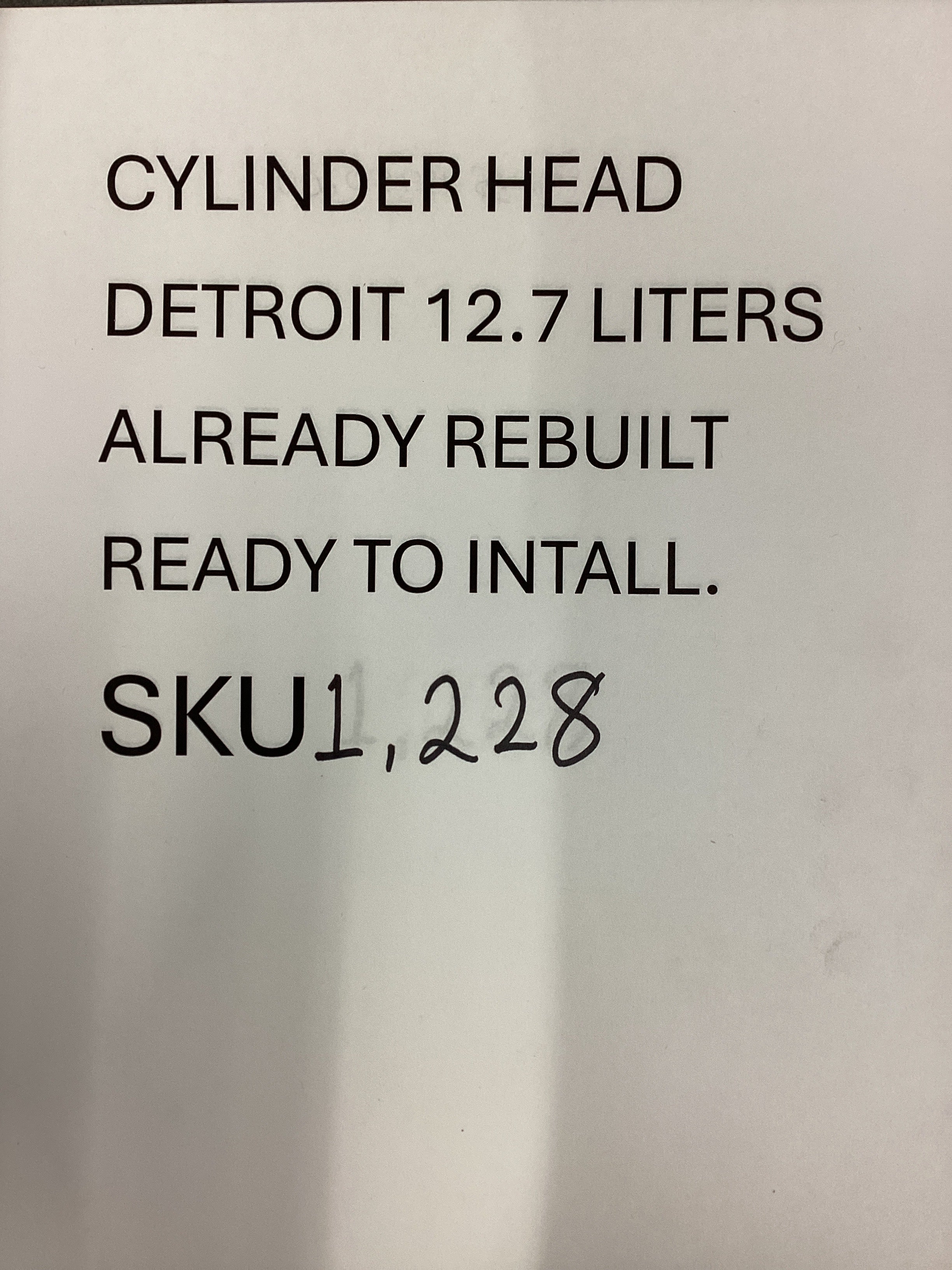 USED | ENGINE CYLINDER HEAD DETROIT 12.7 LITERS ALREADY REBUILT READY TO INSTALL IT | SKU1,228