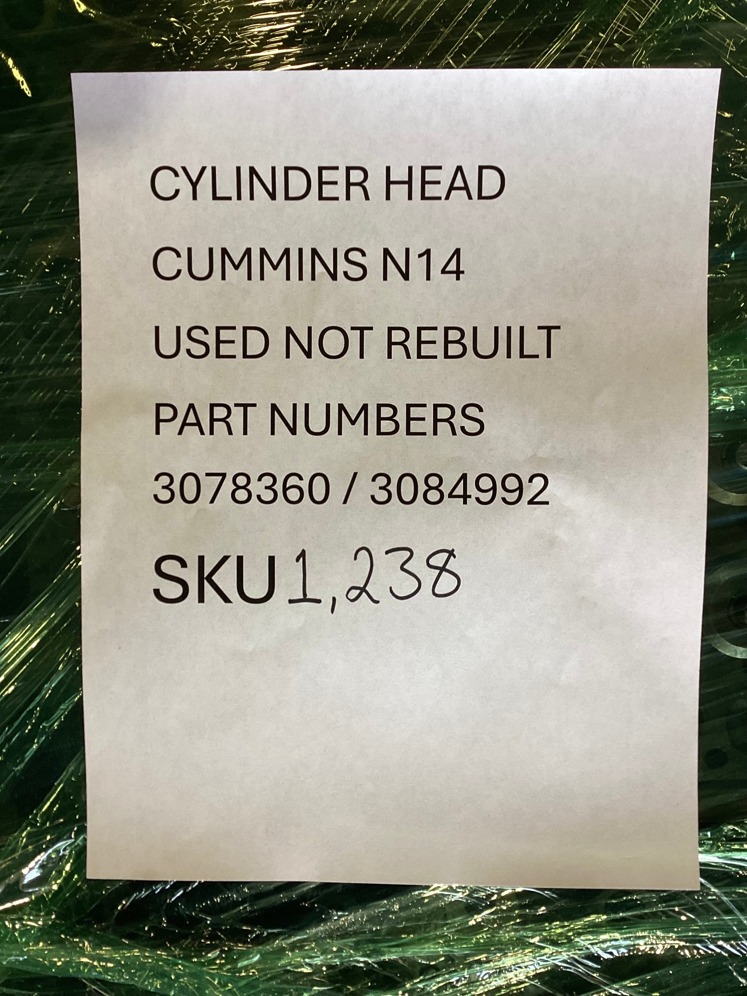 USED | ENGINE CYLINDER HEAD CUMMINS N14 NOT REBUILT | SKU1,238