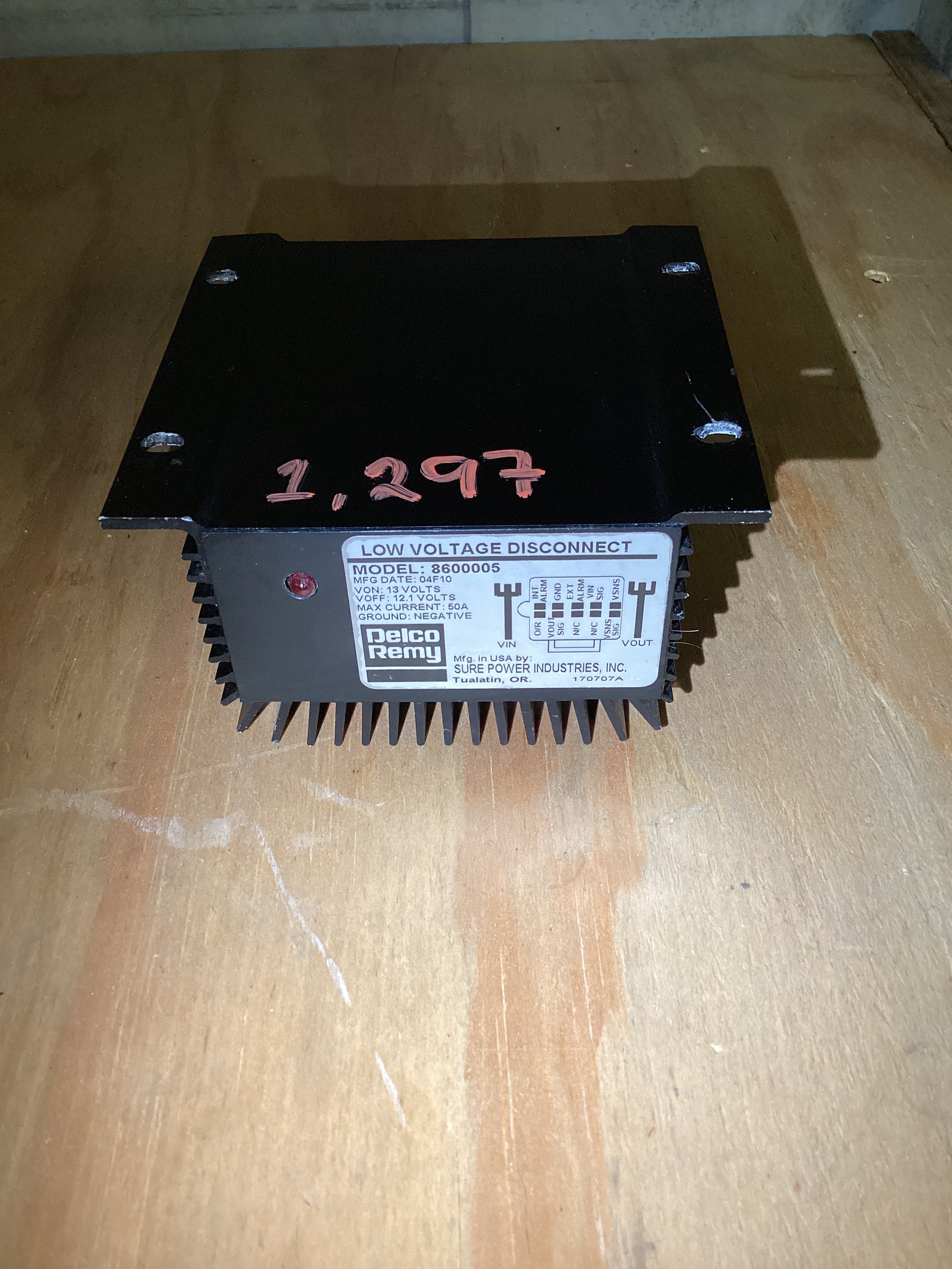 USED | SURE POWER 12V LOW VOLTAGE DISCONNECT MODEL 8600005 KENWORTH T700| SKU1,297