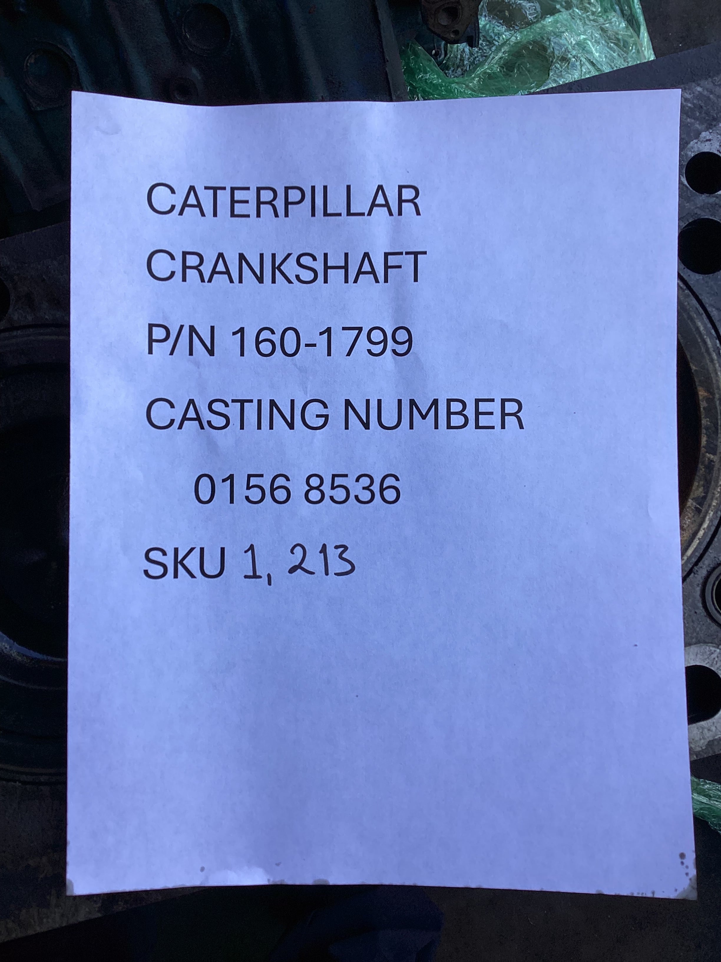 USED | ENGINE CRANKSHAFT ASSEMBLY CAT C15 | SKU1,213