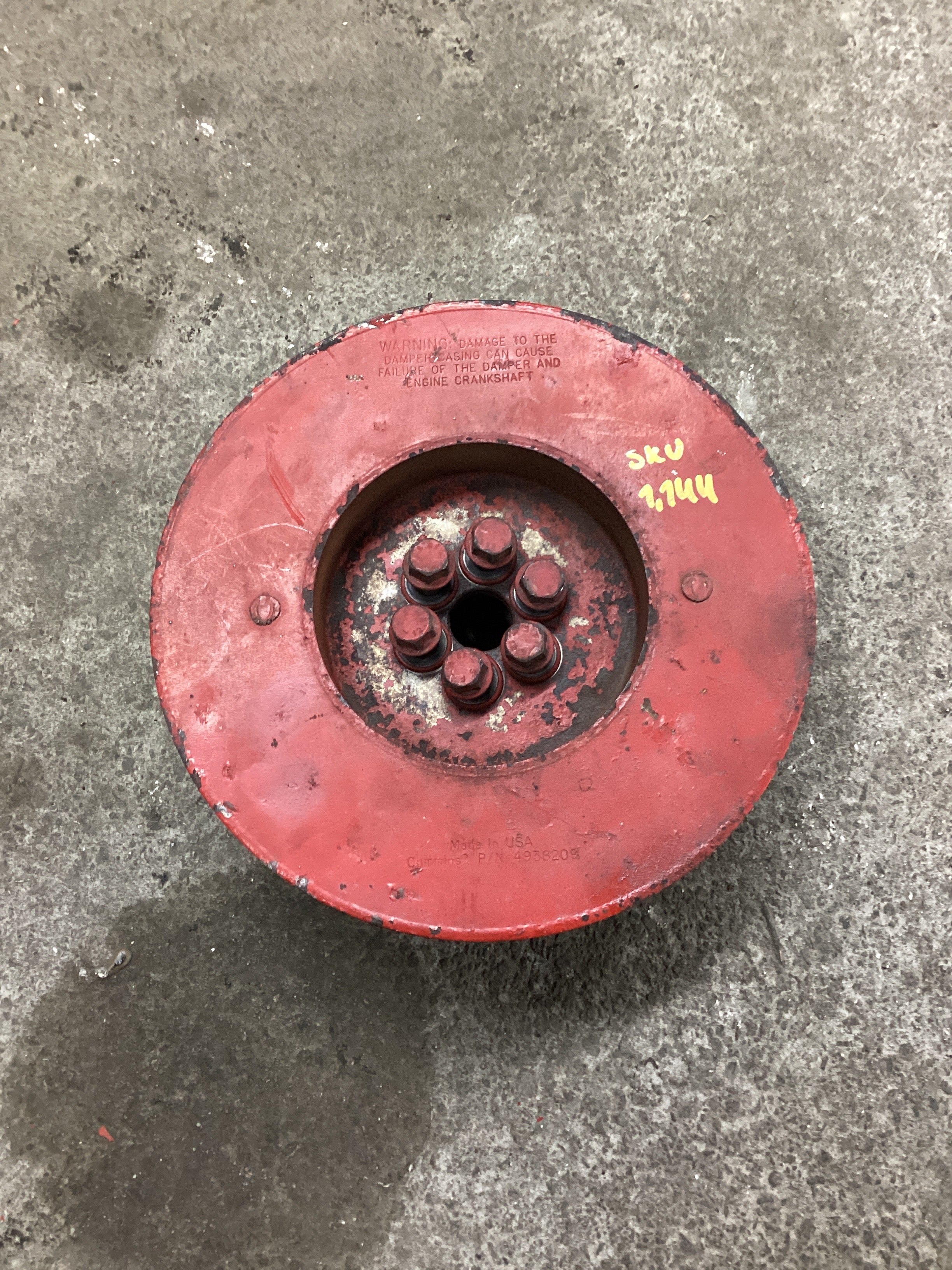 USED | ENGINE HARMONIC BALANCER VIBRATION DAMPER CUMMINS ISB 2012 | SKU1,144