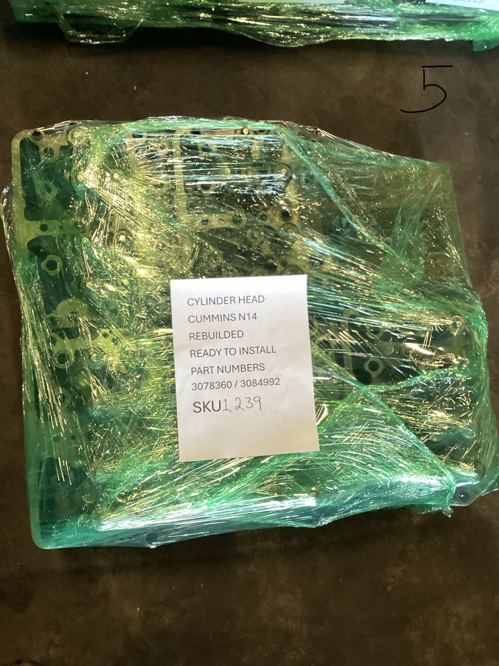 USED | ENGINE CYLINDER HEAD CUMMINS N14 REBUILDED READY TO INSTALL | SKU1,239