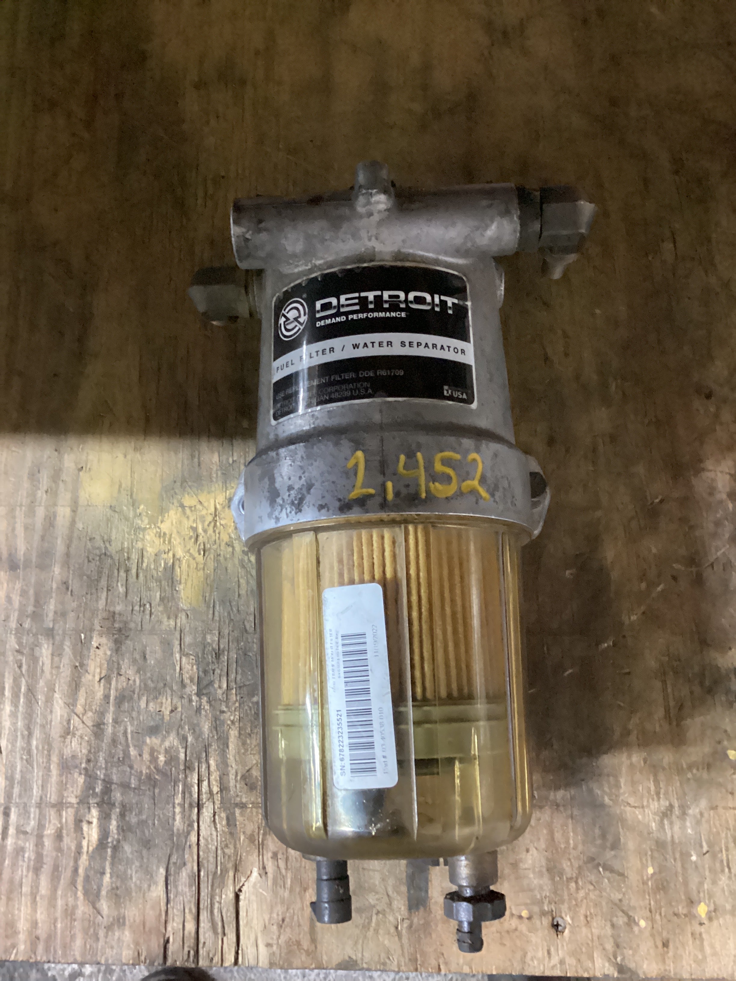 USED | ENGINE FUEL WATER SEPARATOR FILTER HOUSING BASE DETROIT | SKU1,452