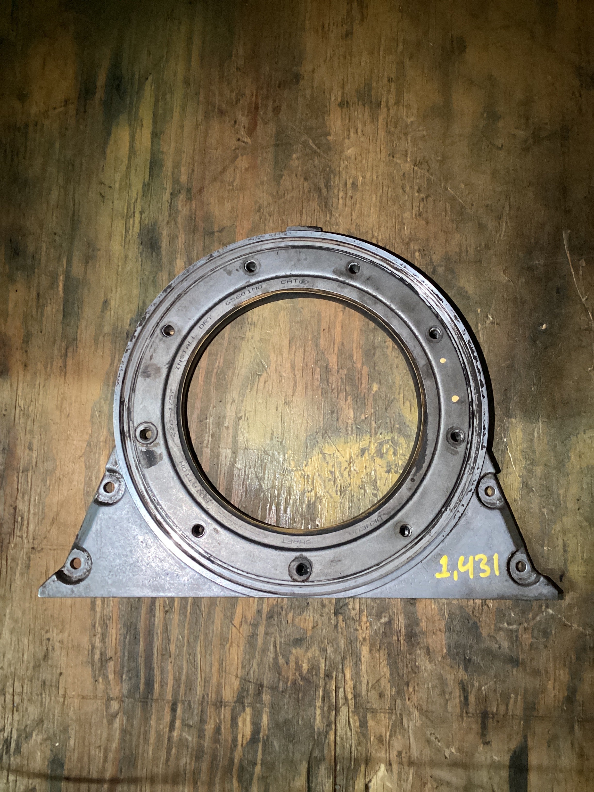 USED | ENGINE FLYWHEEL HOUSING REAR MAIN SEAL COVER CAT C12/C13 | SKU1,431